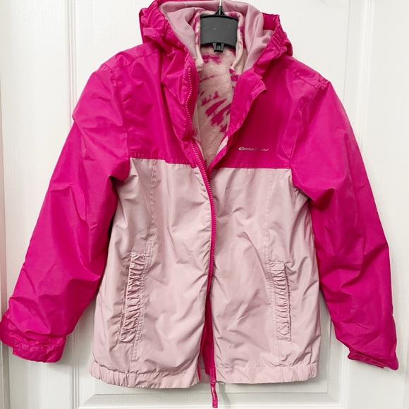 Girl’s Eddie Bauer Rain Jacket & Fleece 3-in-1 Jacket Size 10-12 Yrs - Picture 3 of 12